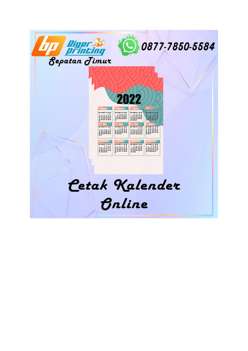 Jasa Cetak Kalender Di Sepatan