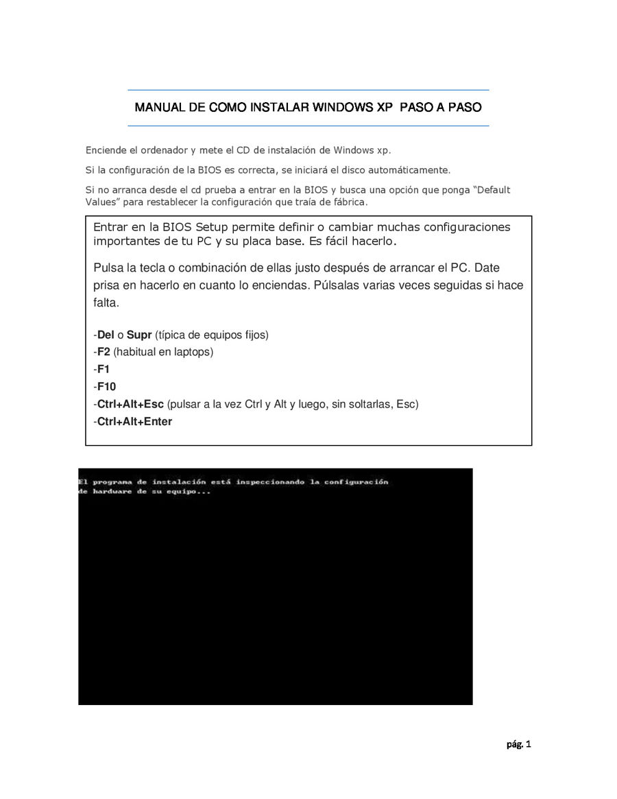 MANUAL-DE-COMO-INSTALAR-WINDOWS-XP-PASO-A-PASO-cynthia by Jare Odette Tovar  - Flipsnack