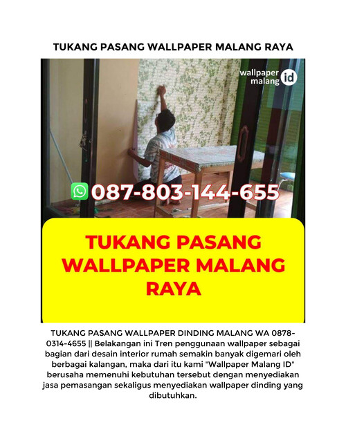 TUKANG PASANG WALLPAPER MALANG RAYA