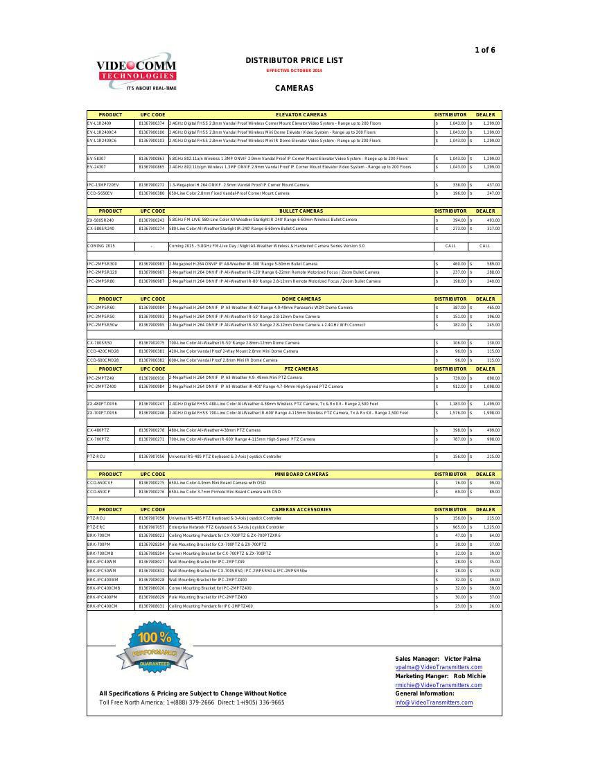 DISTRIBUTOR PRICE LIST OCTOBER 2014 by Jeff Johnson Flipsnack