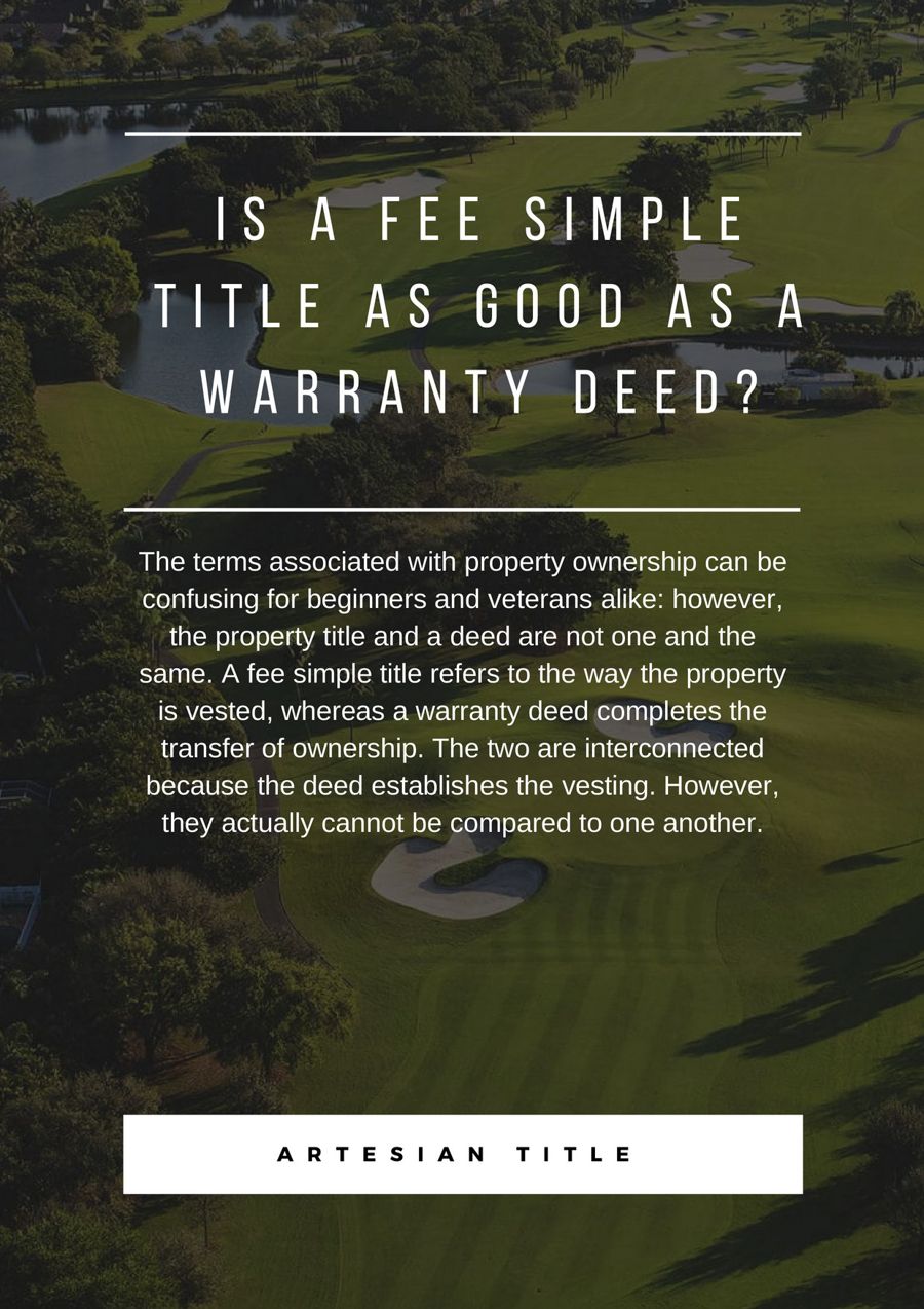 Is a fee simple title as good as a warranty deed by rick nayar flipsnack