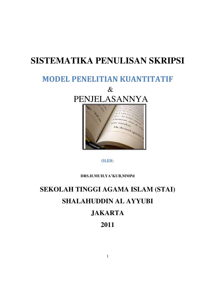 SISTEMATIKA PENULISAN SKRIPSI MODEL PENELITIAN KUANTITATIF by boyan - Flipsnack