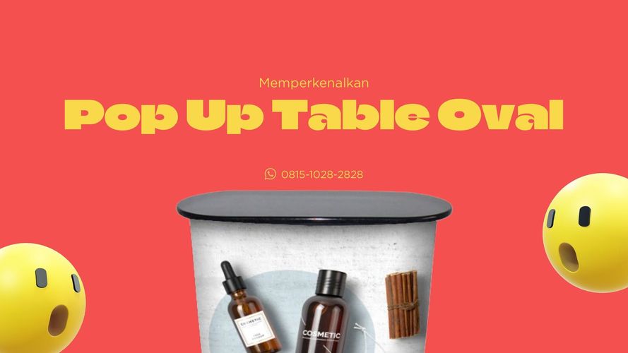 PROMO! Meja Pop Up Oval Minimalis Jakarta