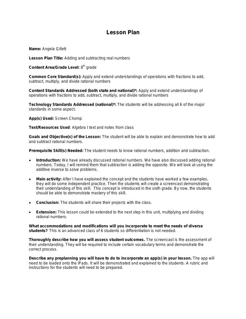 Lesson Plan ipad by Angela - Flipsnack