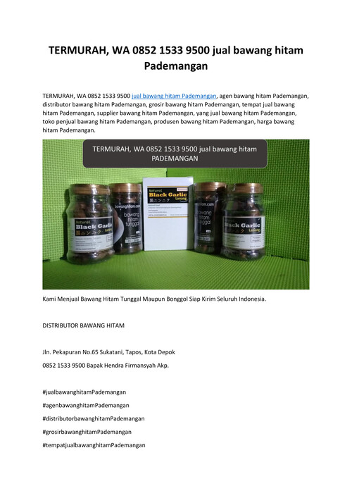 TERMURAH, WA 0852 1533 9500 jual bawang hitam Pademangan