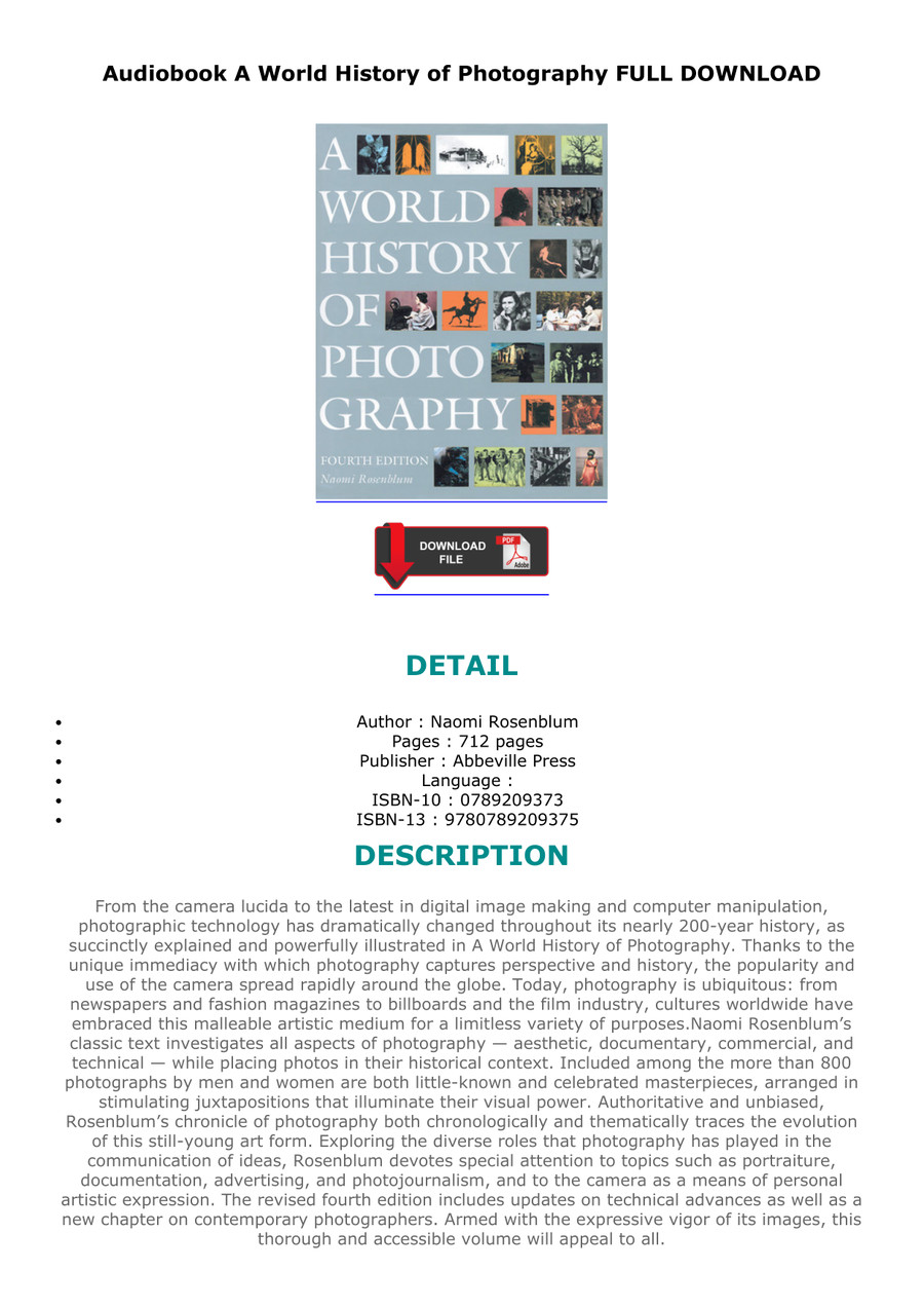 Get History Of Photography Pdf Background