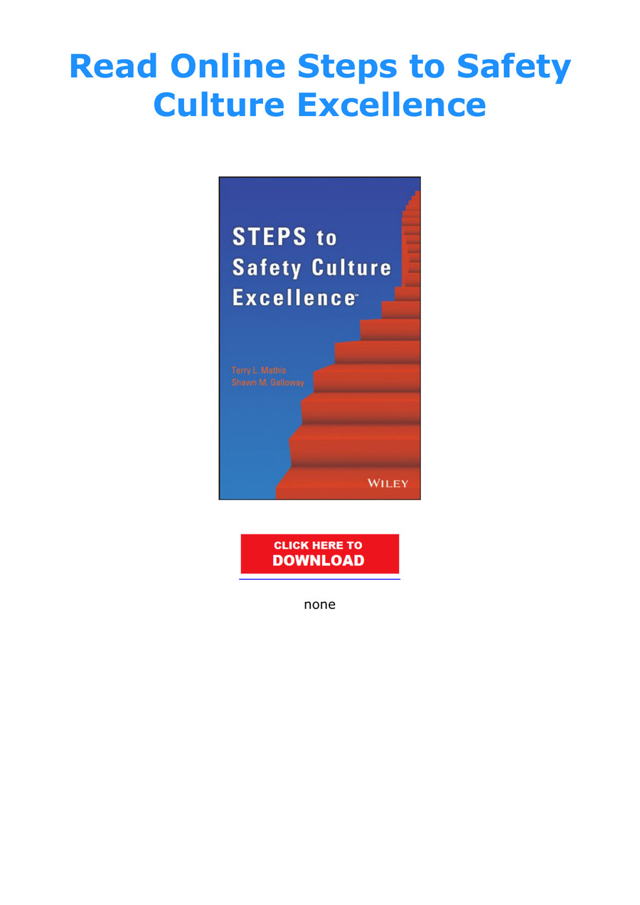 Read Online Steps to Safety Culture Excellence by poknelifyi Flipsnack