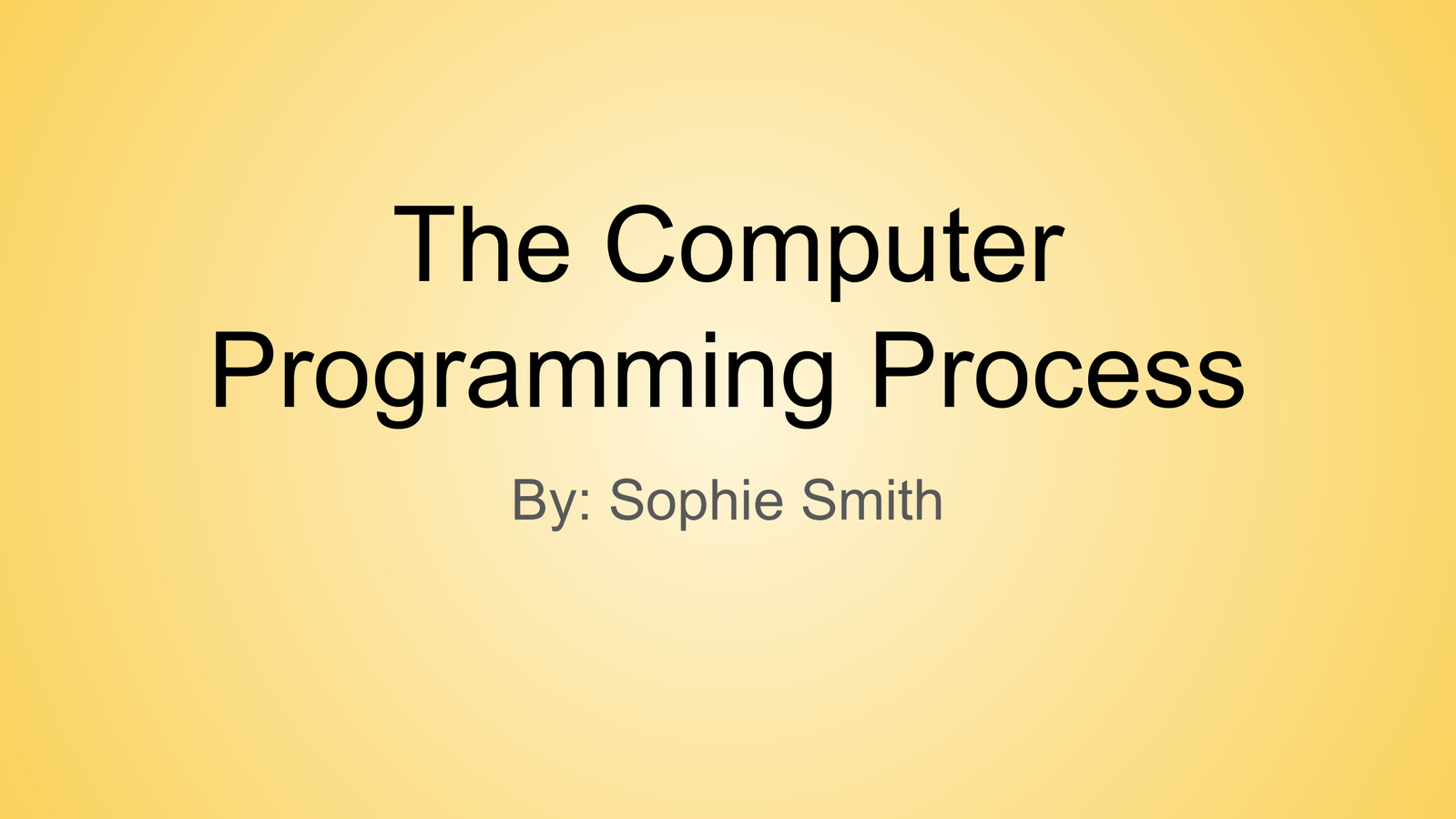 The Computer Programming Process by Sophie - Flipsnack