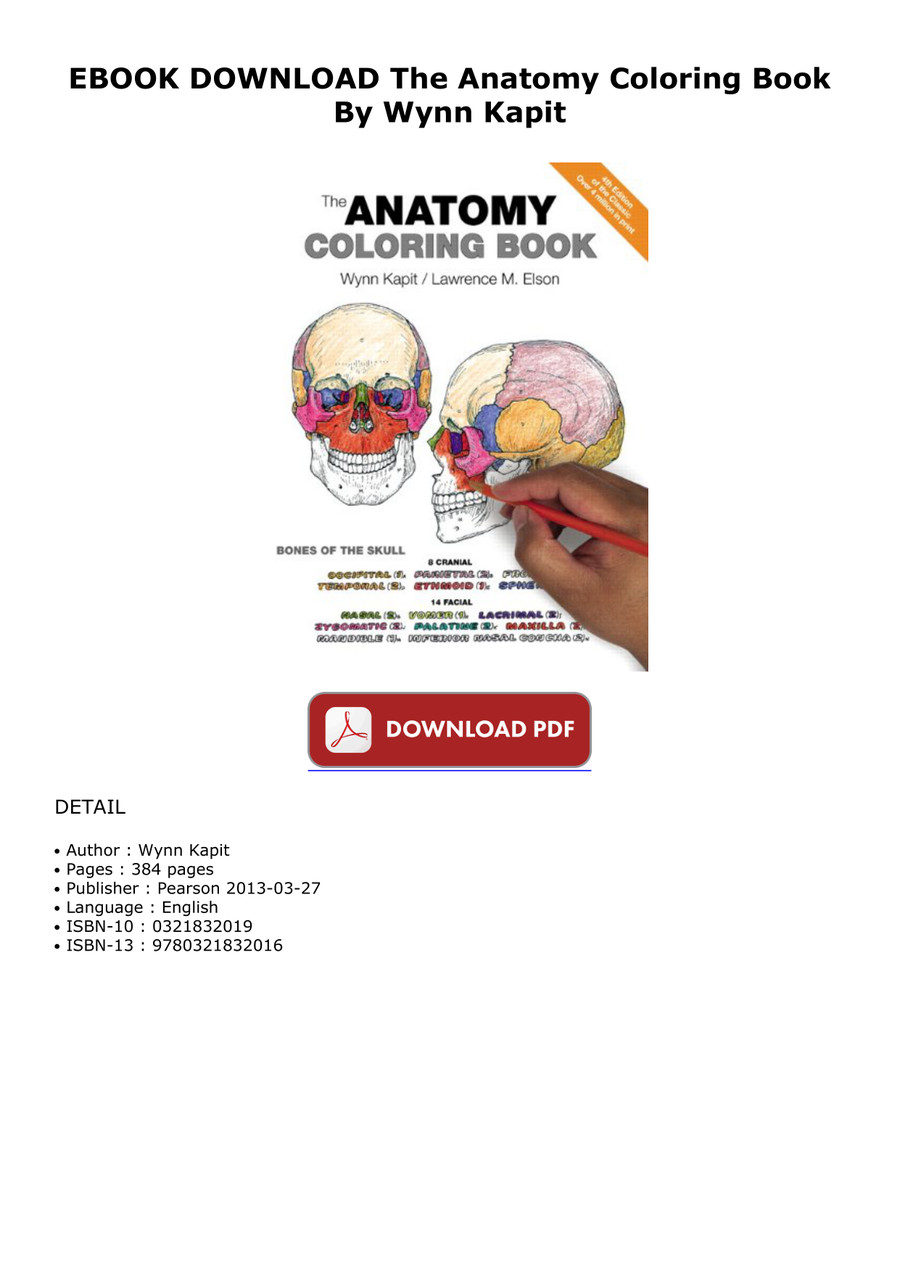 Download Ebook Download The Anatomy Coloring Book By Wynn Kapit By Vomefedaa Flipsnack