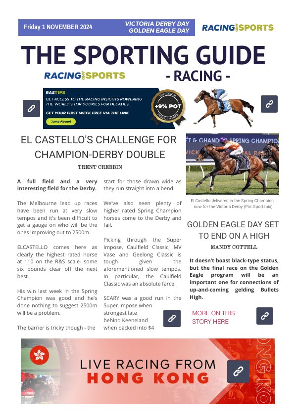 The Sporting Guide - Racing & Sports - 1 November 2024 by Racing and Sports