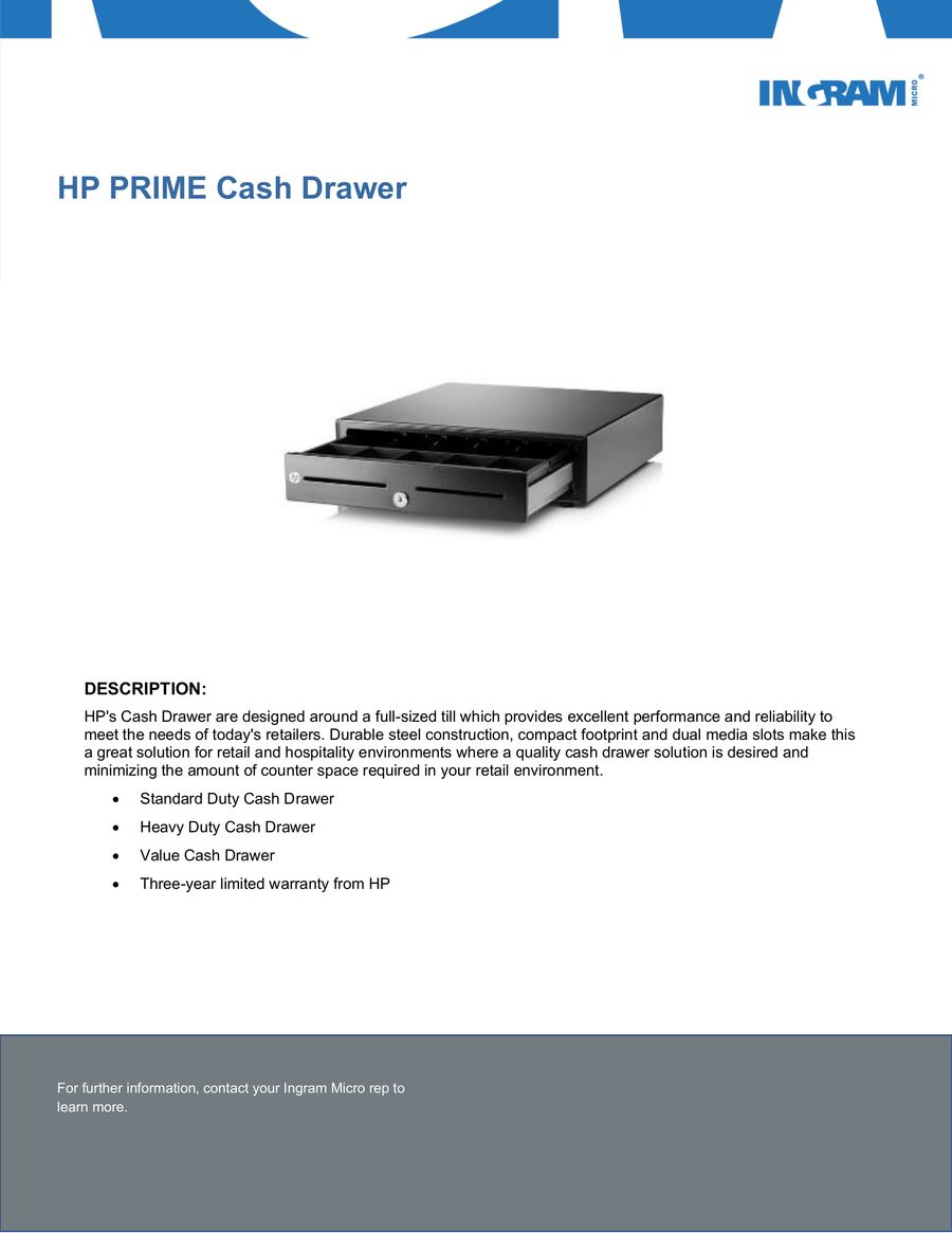 HP PRIME Cash Drawer by Ingram Micro...