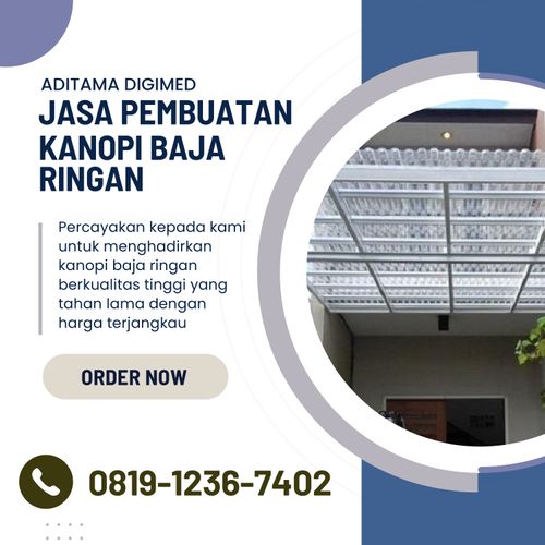 TERJANGKAU, Call 0819-1236-7402, Jasa Pembuatan Kanopi Garasi di