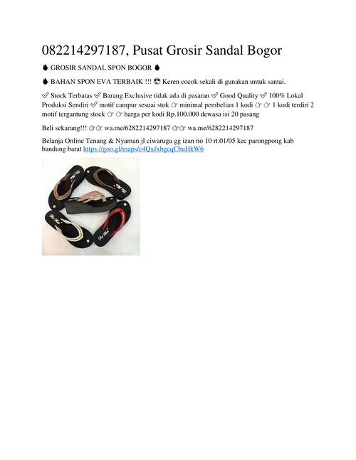 PUSAT GROSIR SANDAL BOGOR FIKAA