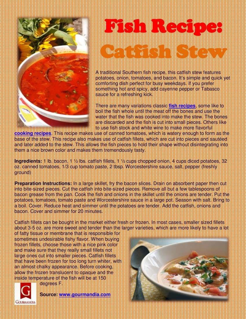 Fish Recipe Catfish Stew by Catalina Linkava Flipsnack