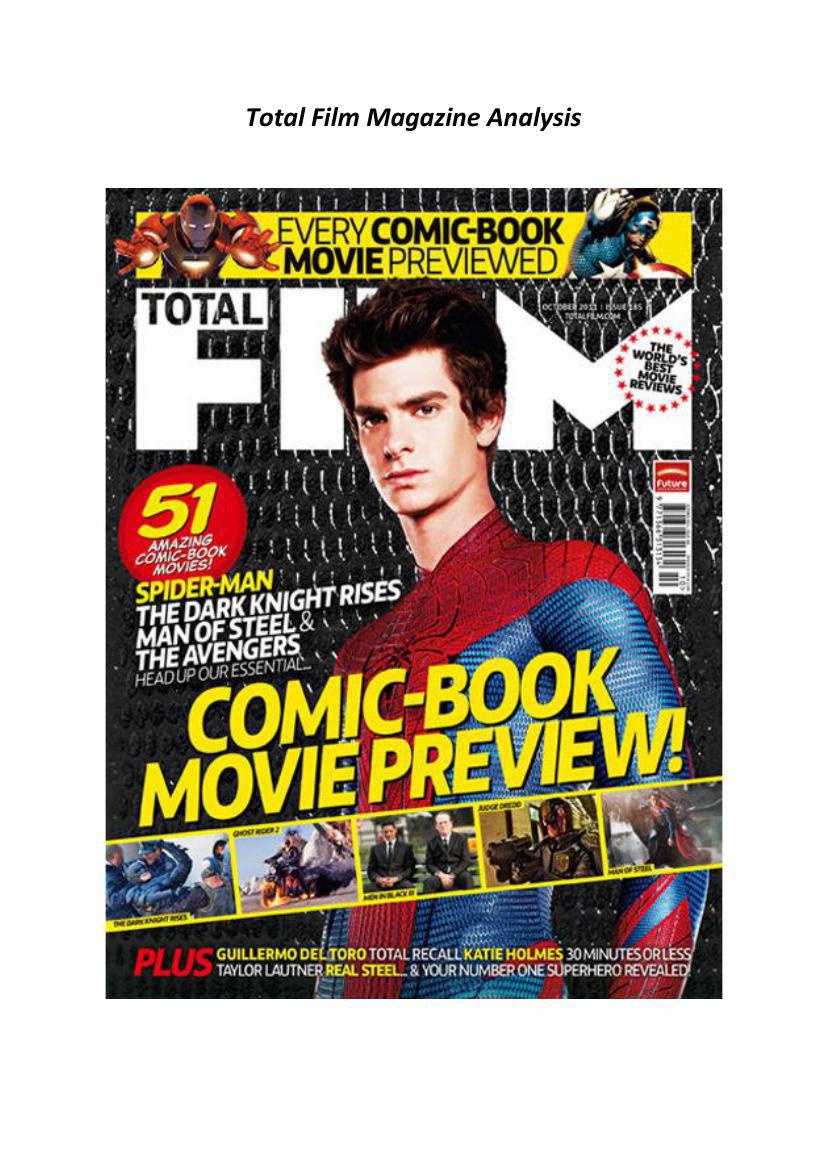 Total Film Magazine Cover Analysis by Brad Lacey - Flipsnack