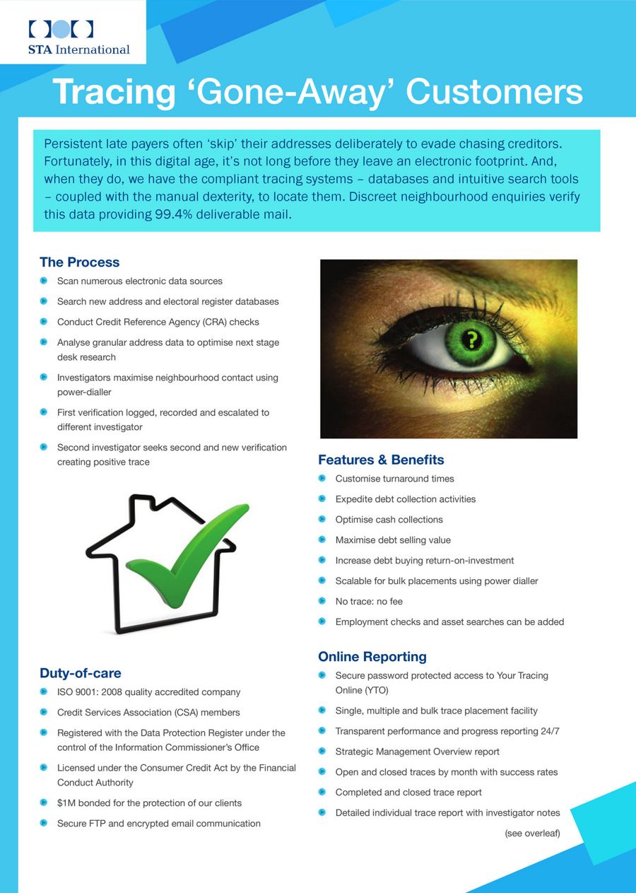 Tracing Factsheet STA International by STA International Flipsnack