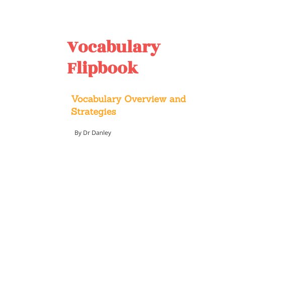 Vocabulary Flipbook Template by - Flipsnack