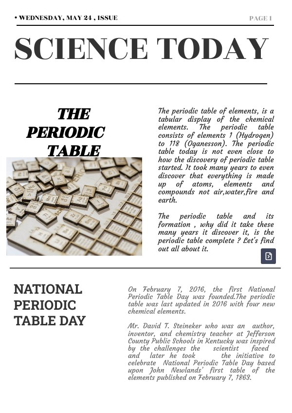History of Periodic table by sindhu muppuri Flipsnack