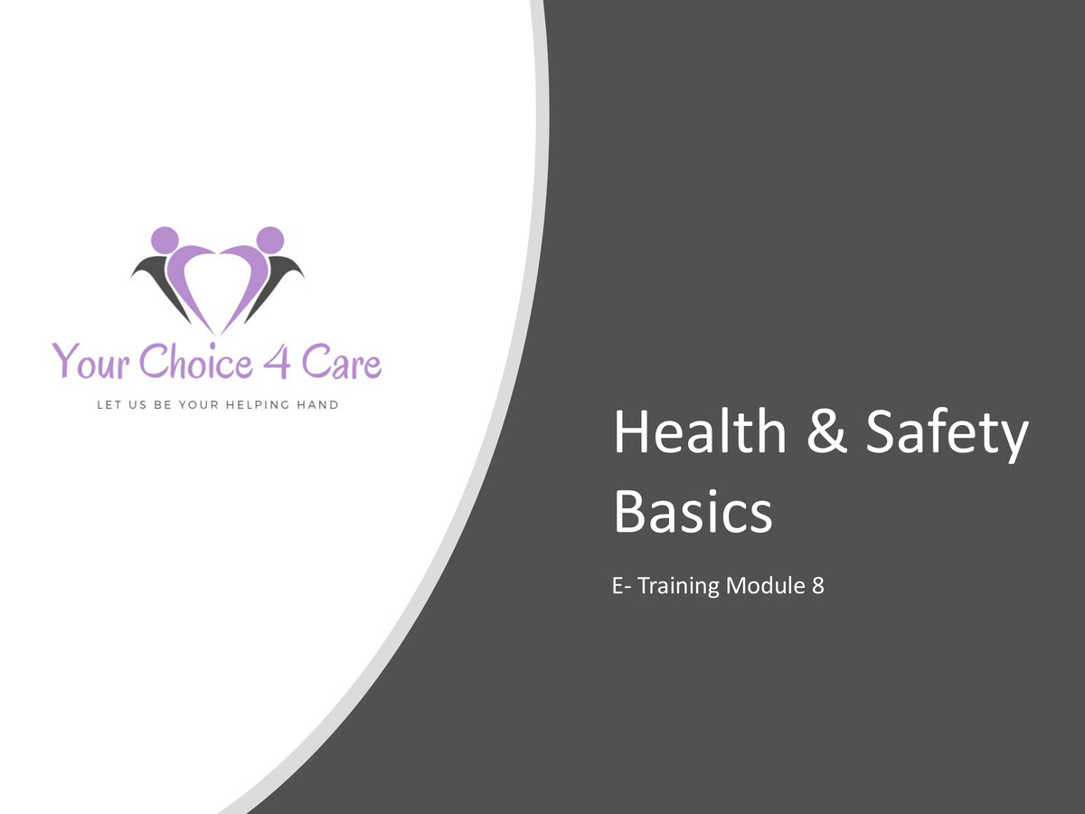 E TRAINING MODULE 8 HEALTH AND SAFETY BASICS by Mike Thompson Flipsnack