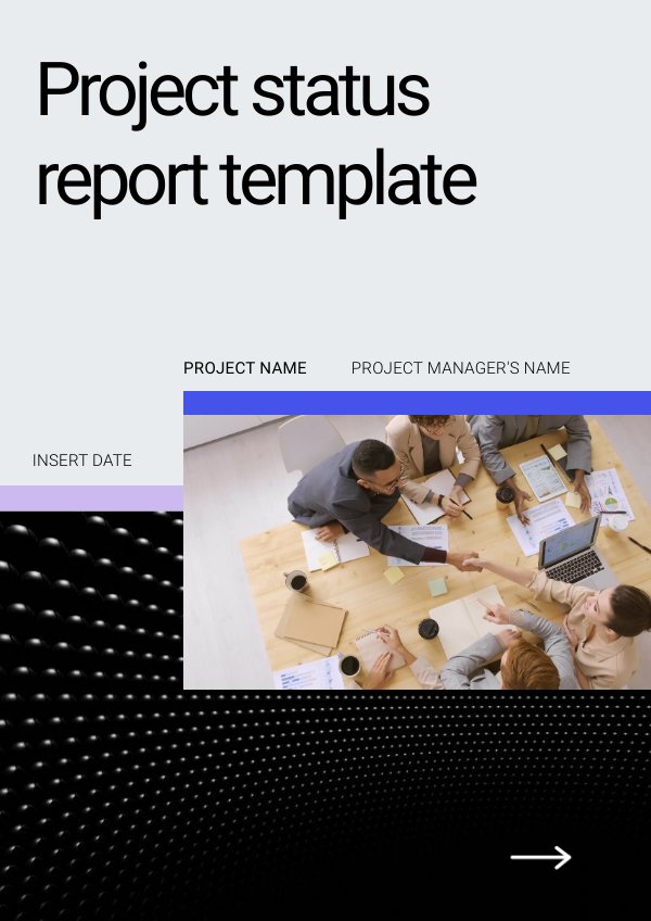 Project status report template by Flipsnack templates - Flipsnack
