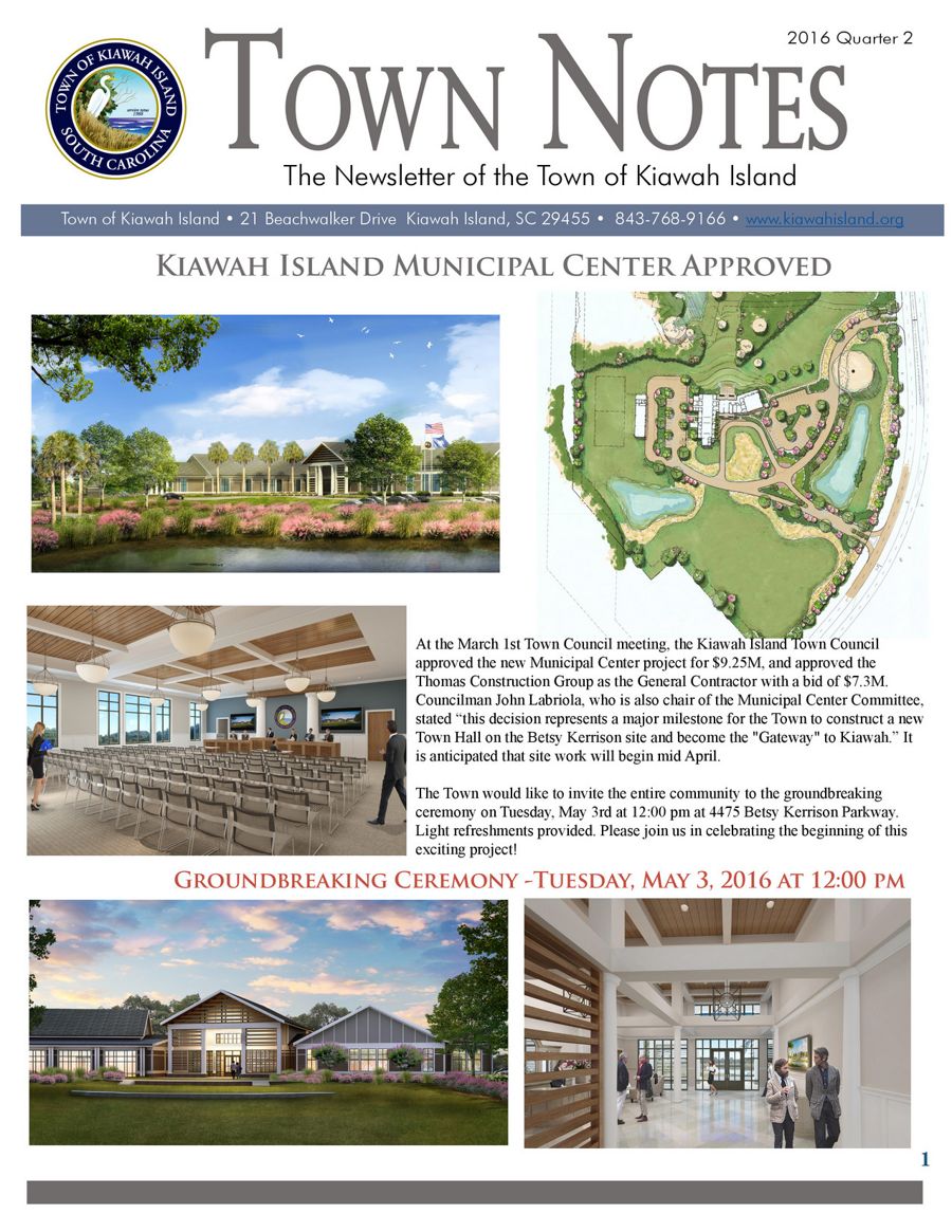 2016 Quarter 2 Town Notes by townofkiawah - Flipsnack