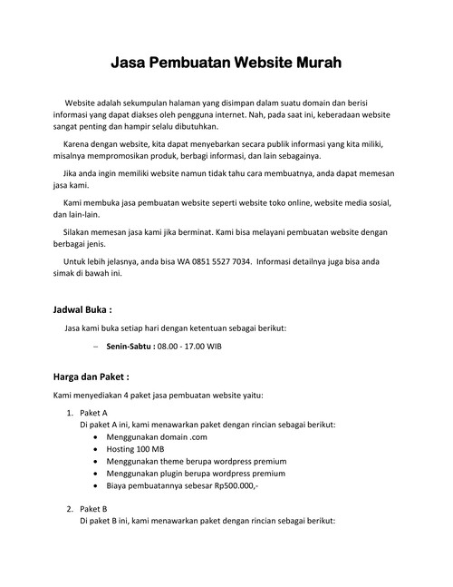 Jasa Pembuatan Website Murah