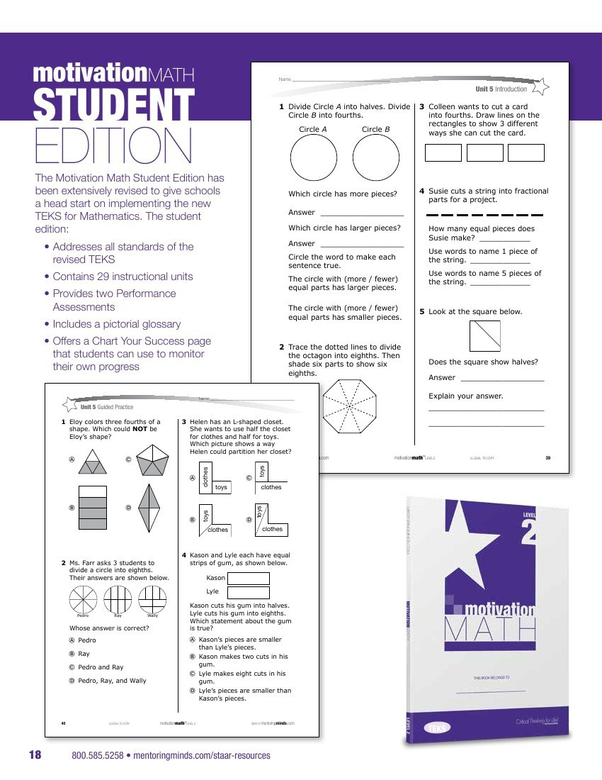 STAAR Motivation Math Level 2 by MentoringMinds Flipsnack