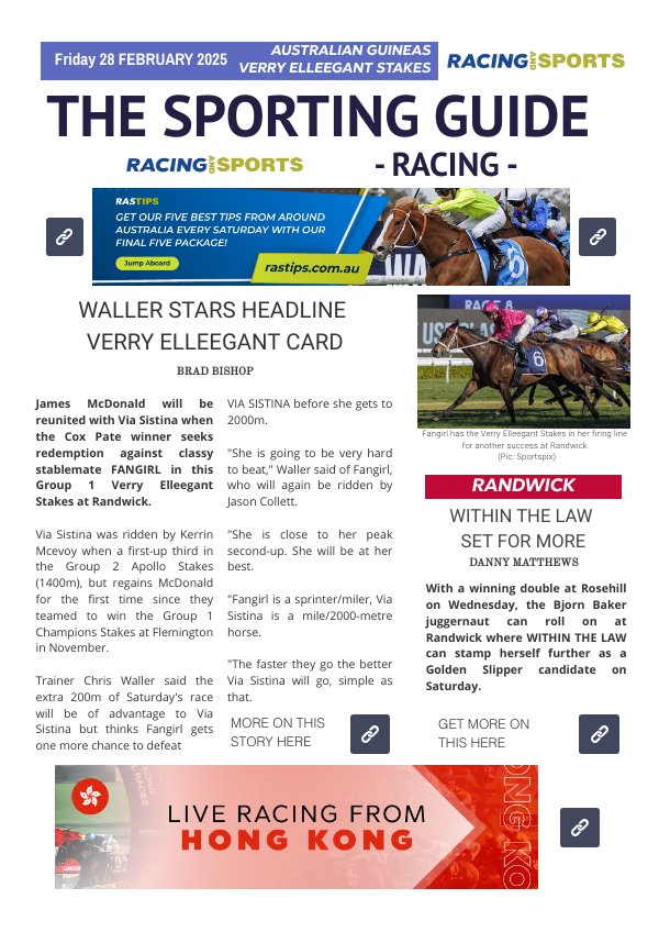 The Sporting Guide - Racing & Sports - 28 February 2025 by Racing and ...