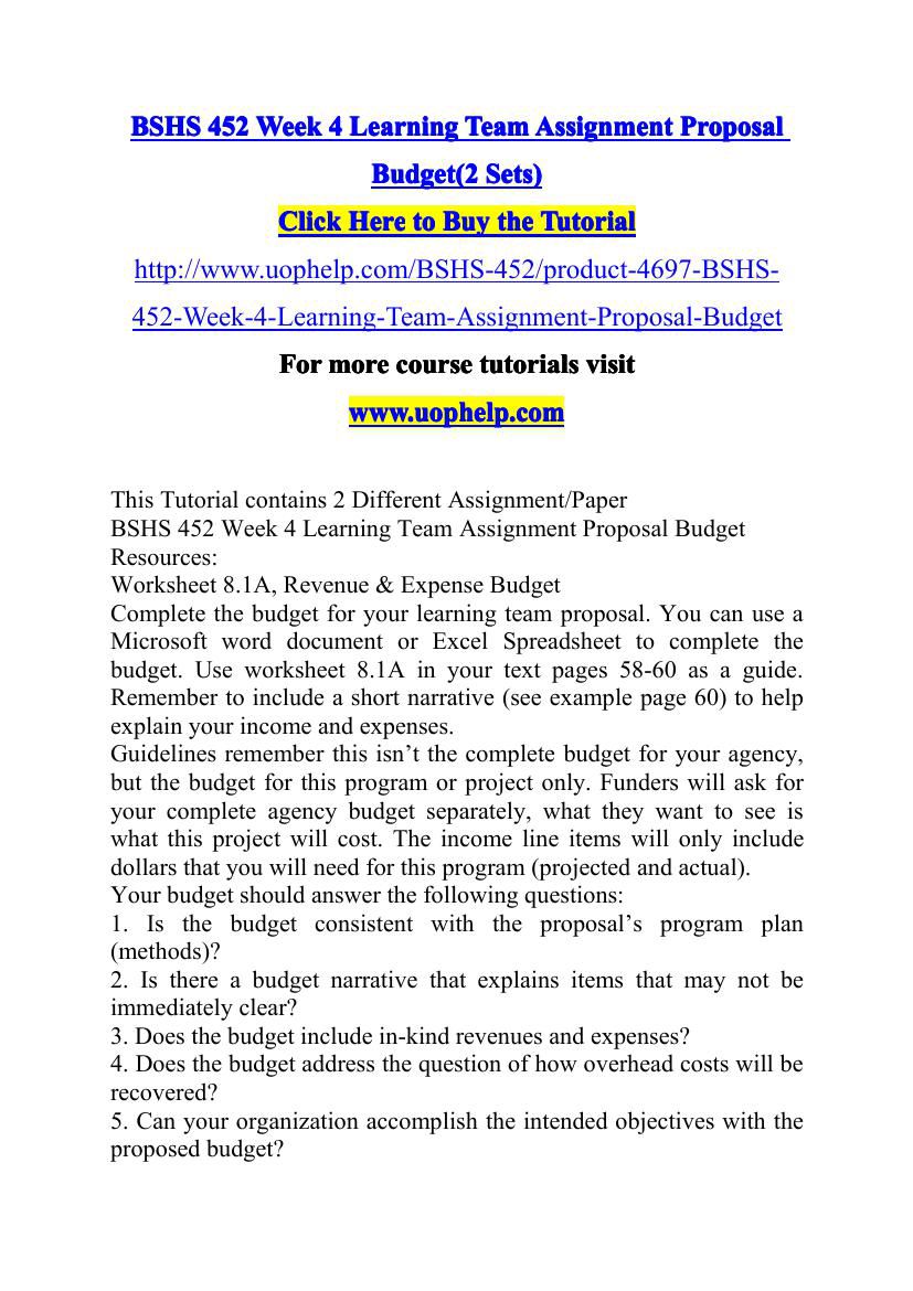 Bshs 452 entire course material essay 03 image