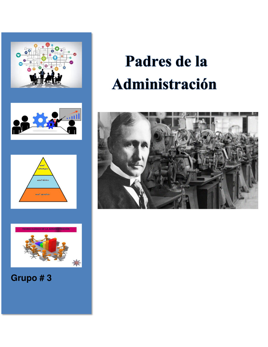 Los Padres de la administración y sus teorías by Mercedes Isabel Flipsnack