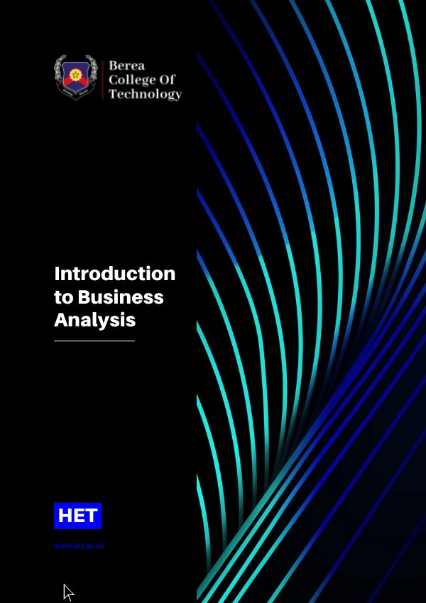 Higher Certificate: Business Analysis Module 1: Chapter 1 by E ...