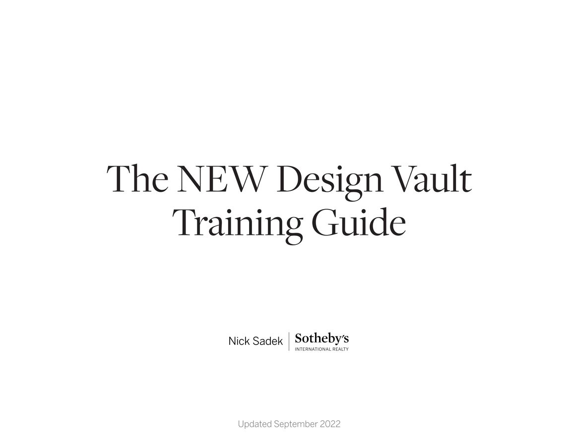 Design Vault Basic Training 2022 by Nick Sadek S... Flipsnack