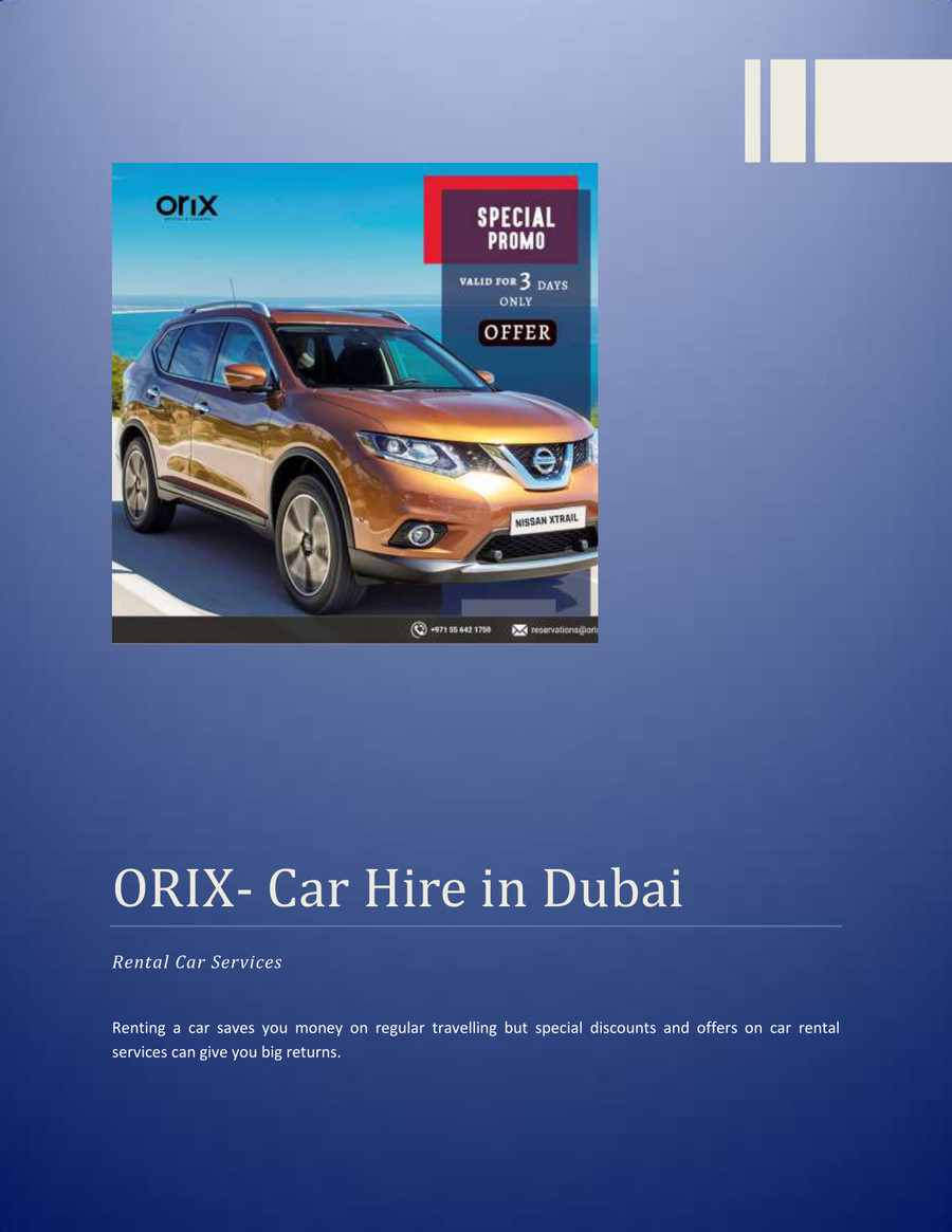 Car Hire in Dubai by Orix Ae Flipsnack