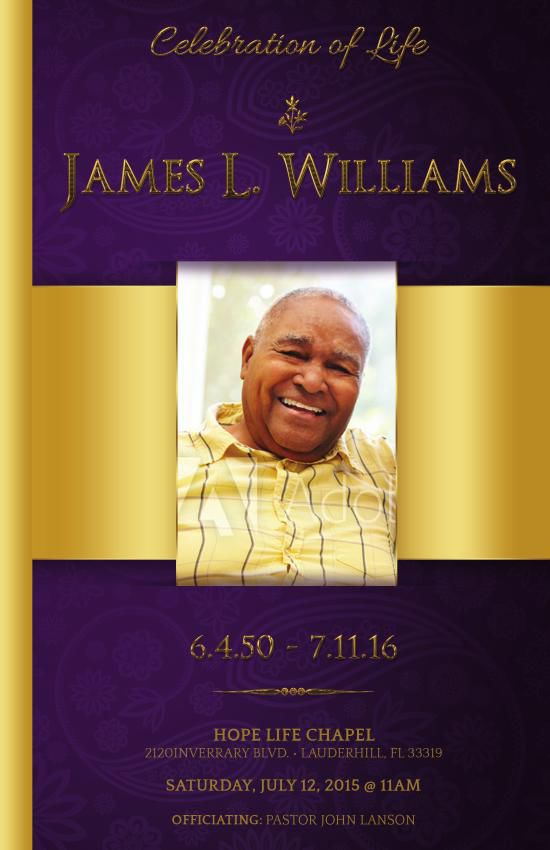 Regal Funeral Program Template by Michael Taylor - Flipsnack