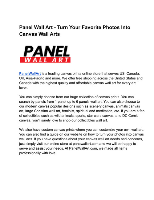 About Panel Wall Art