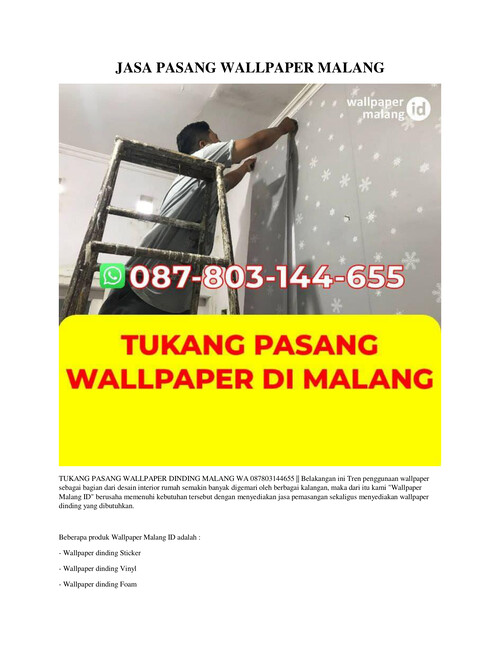 TUKANG PASANG WALLPAPER MALANG