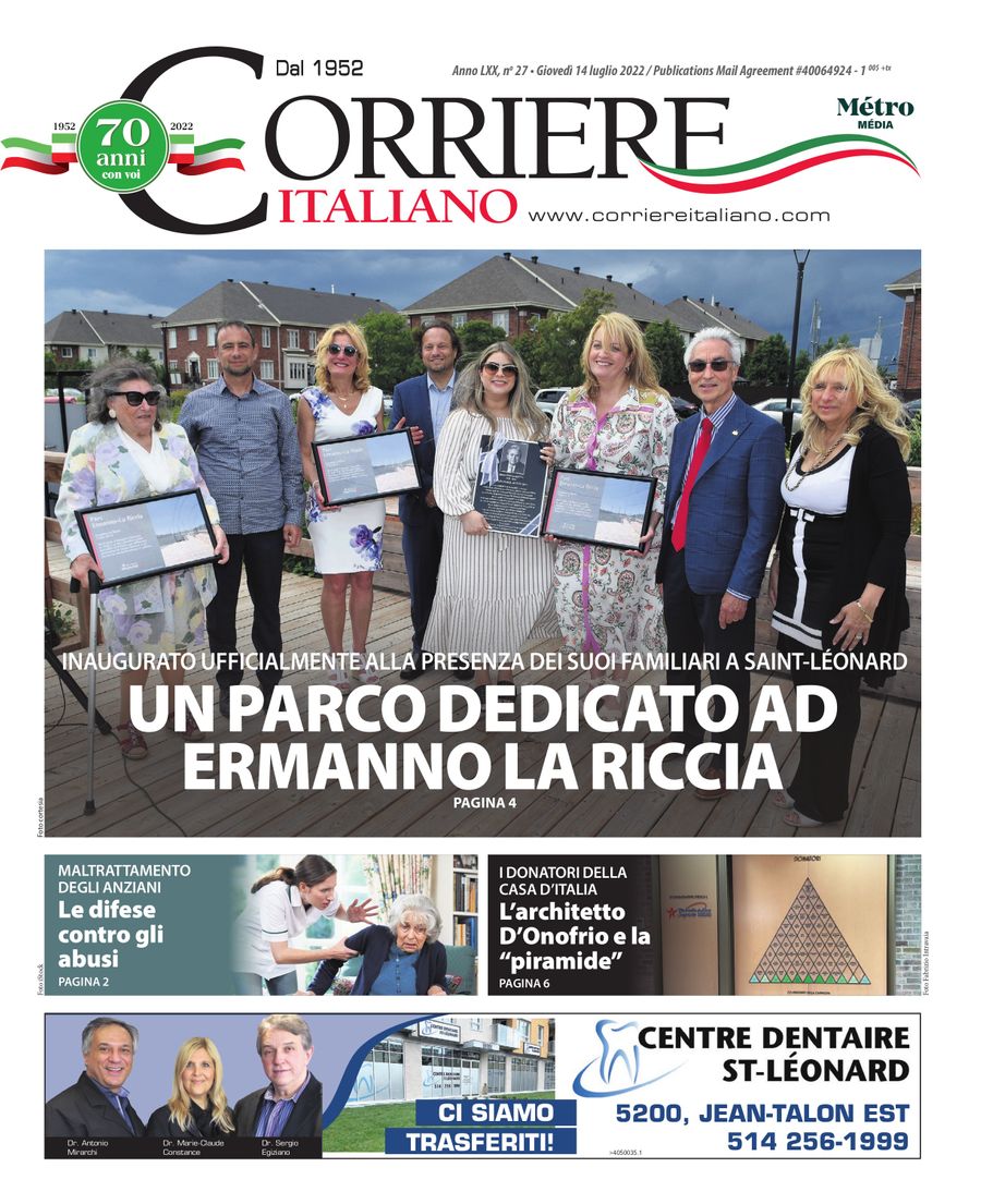 Corriere Italiano - 14 juillet 2022 by Metro Media - Flipsnack