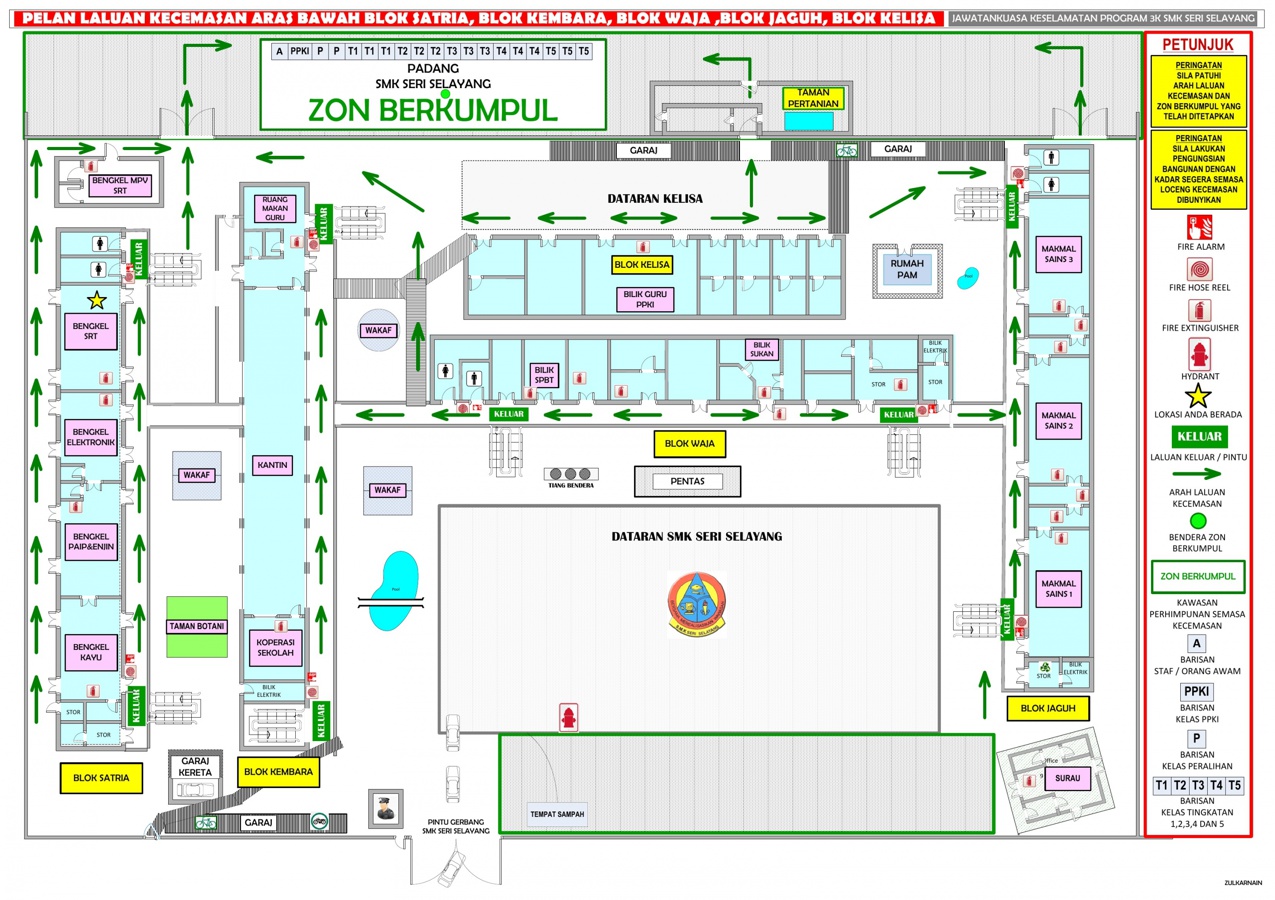 Pelan Kecemasan Kebakaran Smk Seri Selayang By Aydilurza Crews Flipsnack