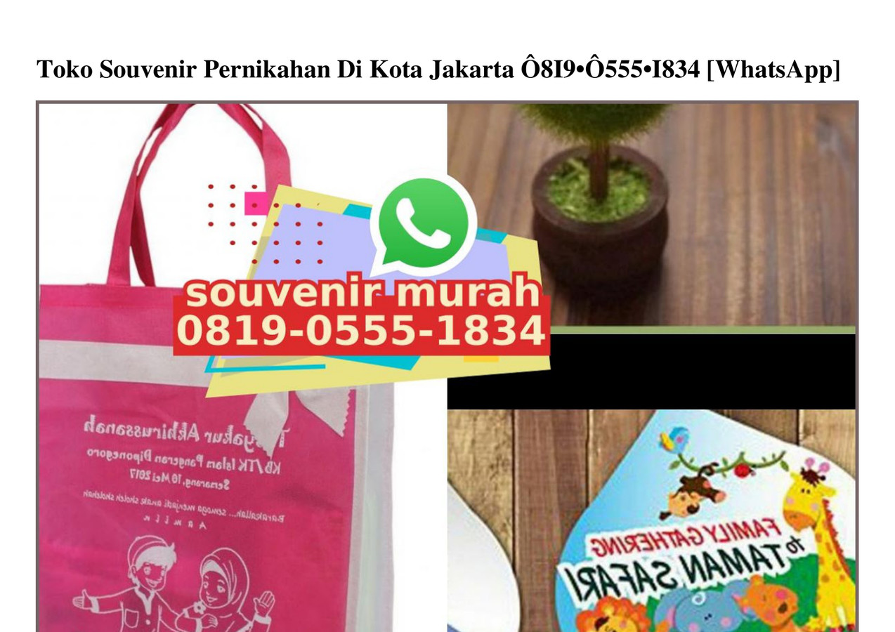 Toko Souvenir  Pernikahan  Di Kota Jakarta  O819 O555 1834 