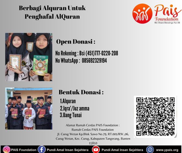 Berbagi Alquran Untuk Santri Penghafal Alquran Johar Baru