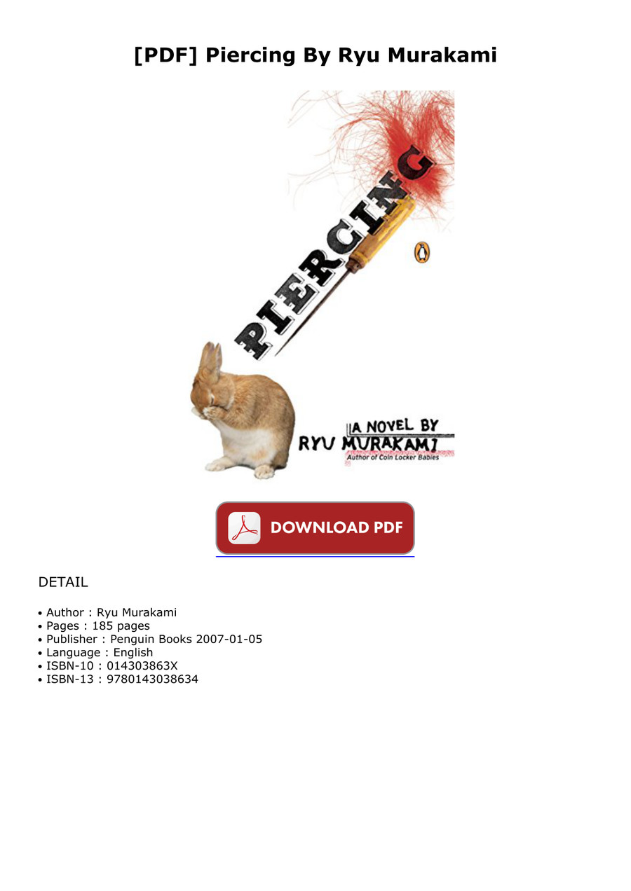 [PDF] Piercing By Ryu Murakami by nazierrodrick - Flipsnack