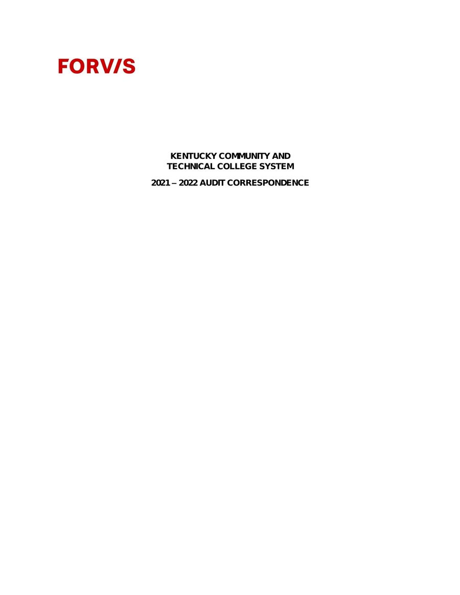 20212022 Audit Correspondence by Jackie Watson Flipsnack