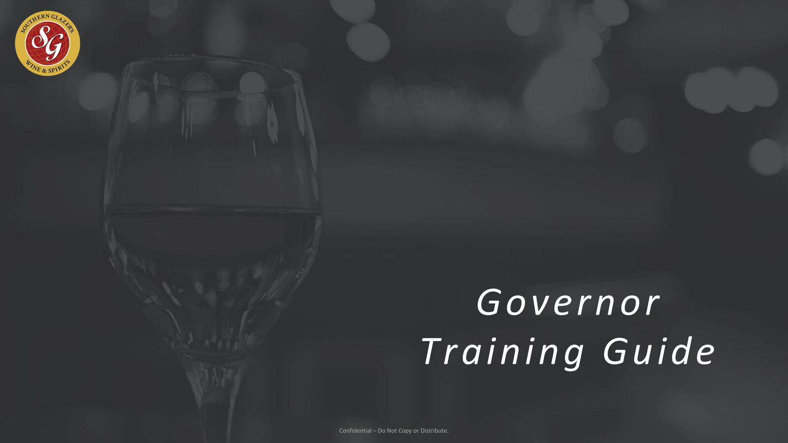 Govenor Training Guide by SGWS Trade Marketing - Flipsnack