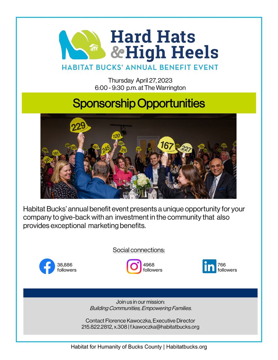 2023 Hard Hats & High Heels Sponsorship by Habitat Bucks County Flipsnack