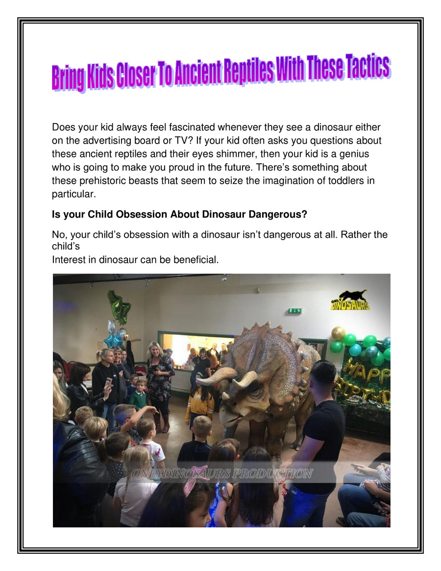 Bring Kids Closer to Ancient Reptiles with These Tactics by onlydinosaur Flipsnack