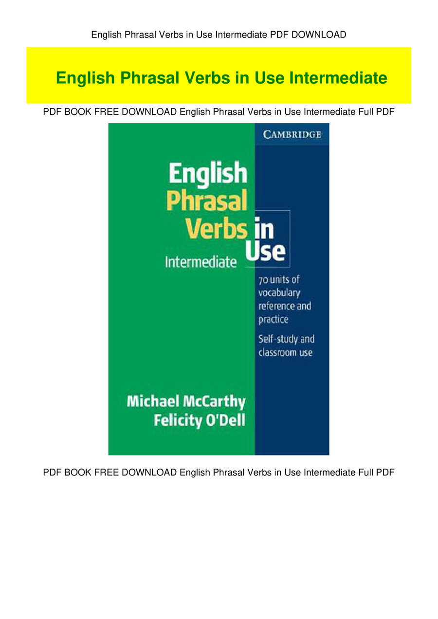 English Phrasal Verbs in Use Intermediate PDF DOWNLOAD by Rognuka3573 ...