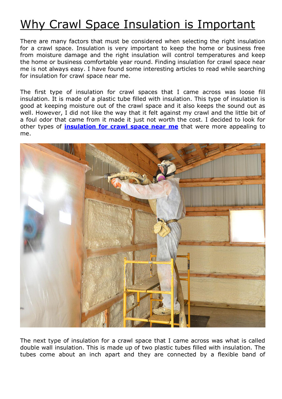 Why Crawl Space Insulation is Important by Spray... - Flipsnack