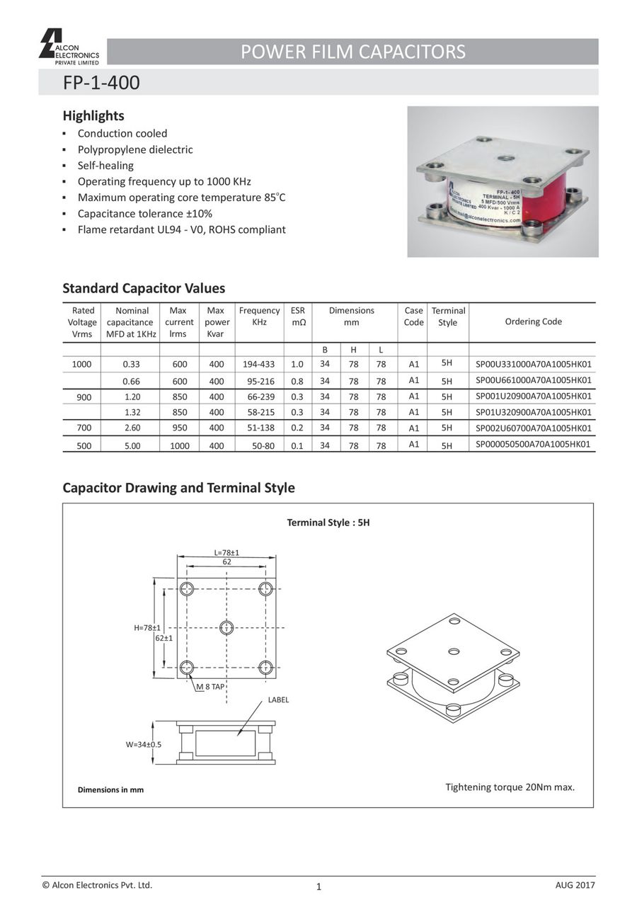Alcon FP-1-400 Series by CAPACITOR FAKS - Flipsnack