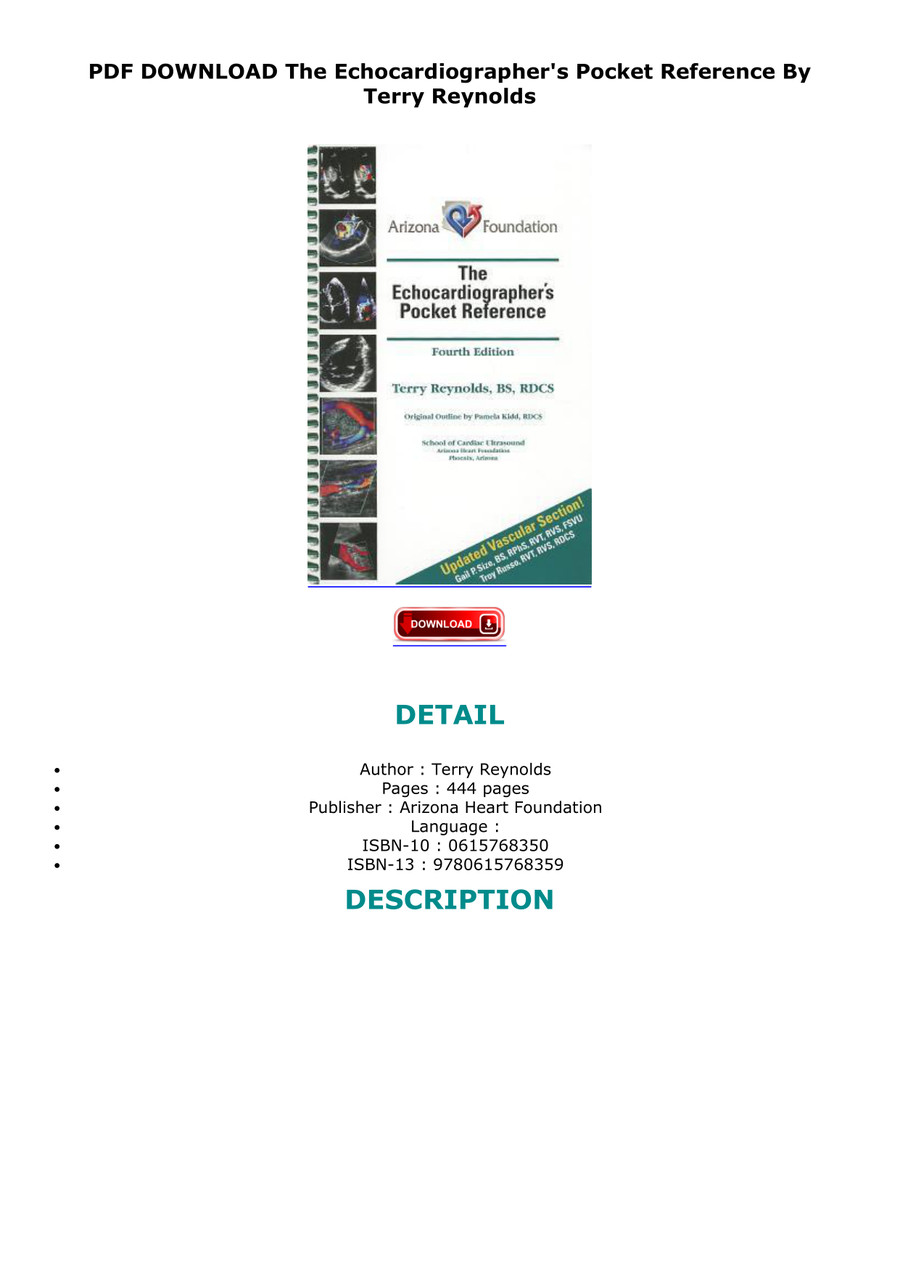 Pdf Download The Echocardiographer S Pocket Reference Ter Nimlolerko Enayu Flipsnack