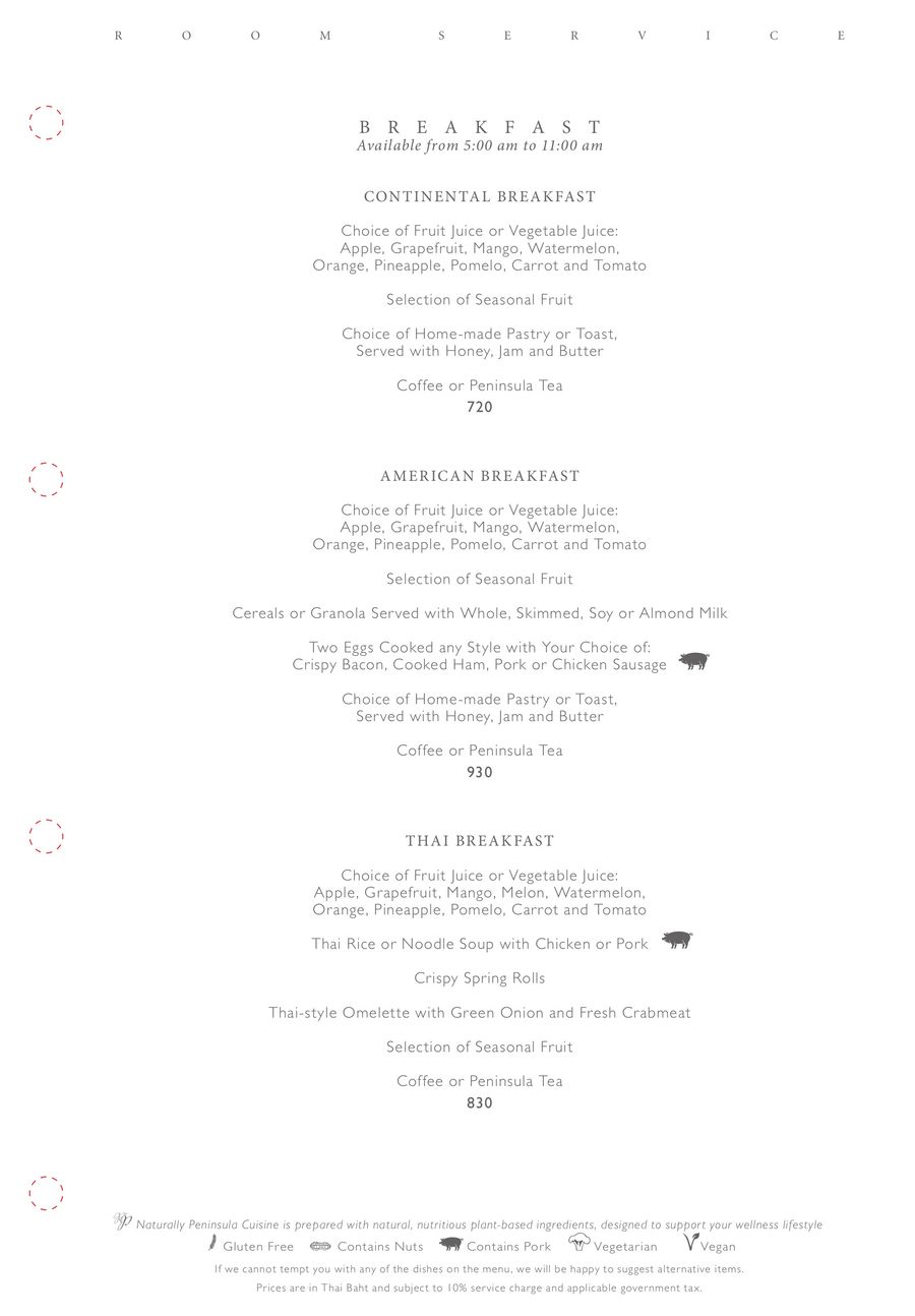 Room Service Menu by The Peninsula... Flipsnack